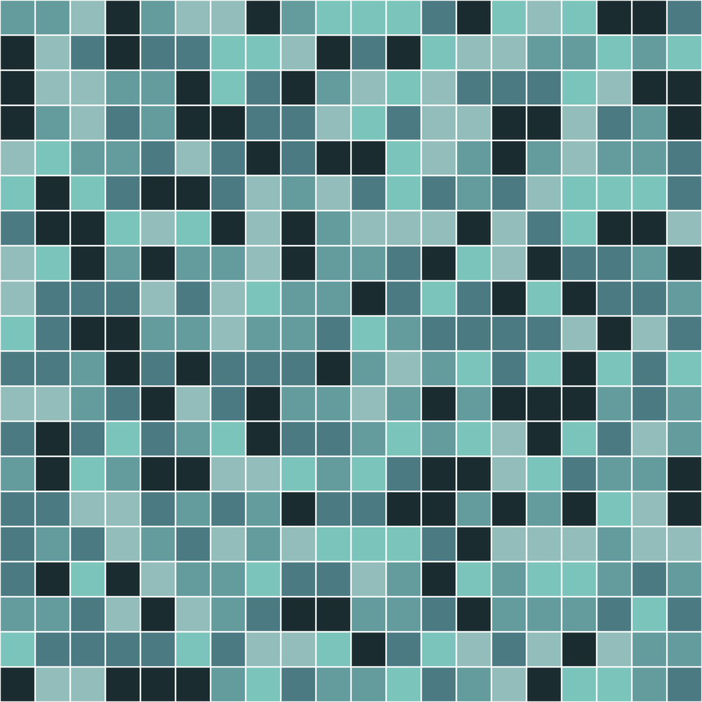 No.24 Mosaic Teal Tiles Design