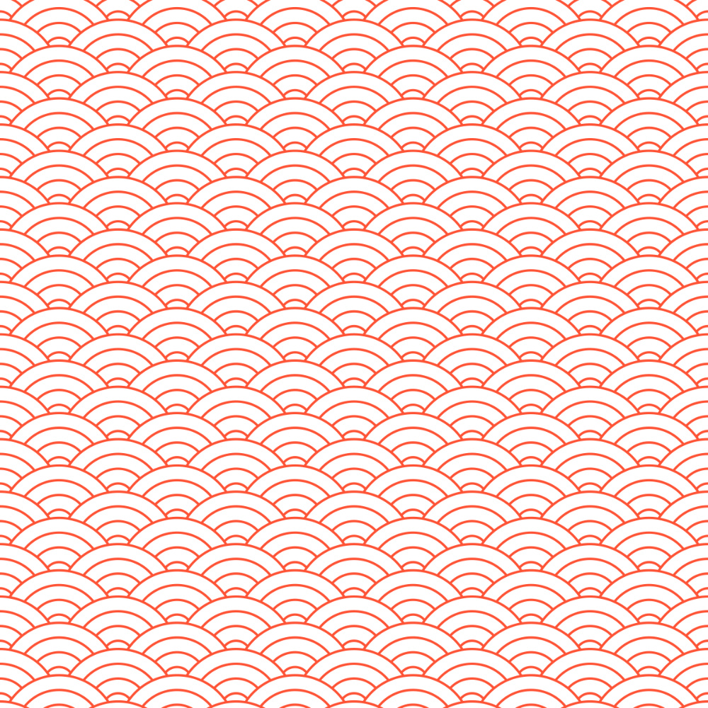 Red Ocean Wave Pattern