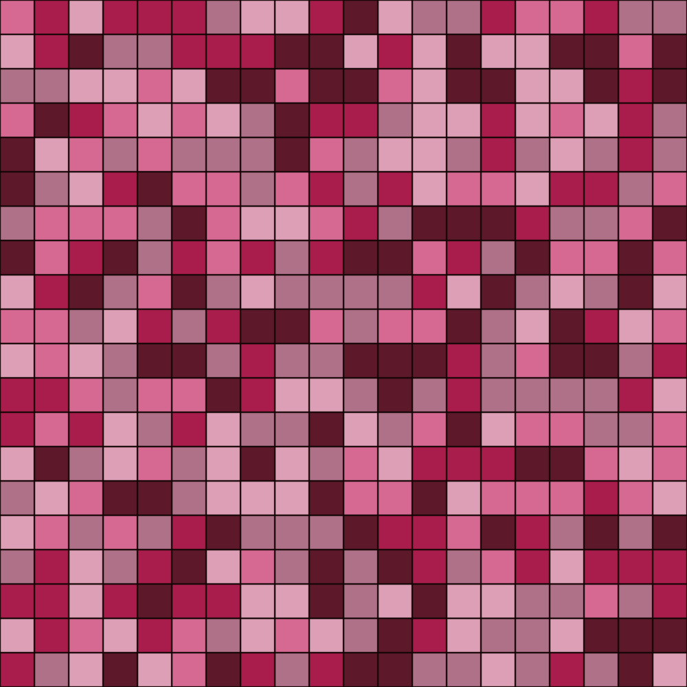 Mosaic Ruby Red Tiles Design