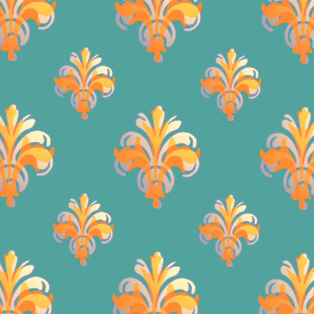 Orange Flower Pattern